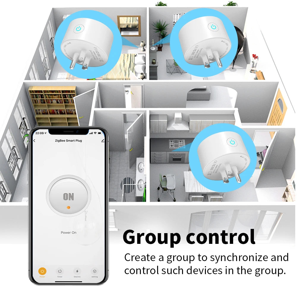 Smart Home Plug Tuya Zigbee WiFi Alexa Google Voice Control